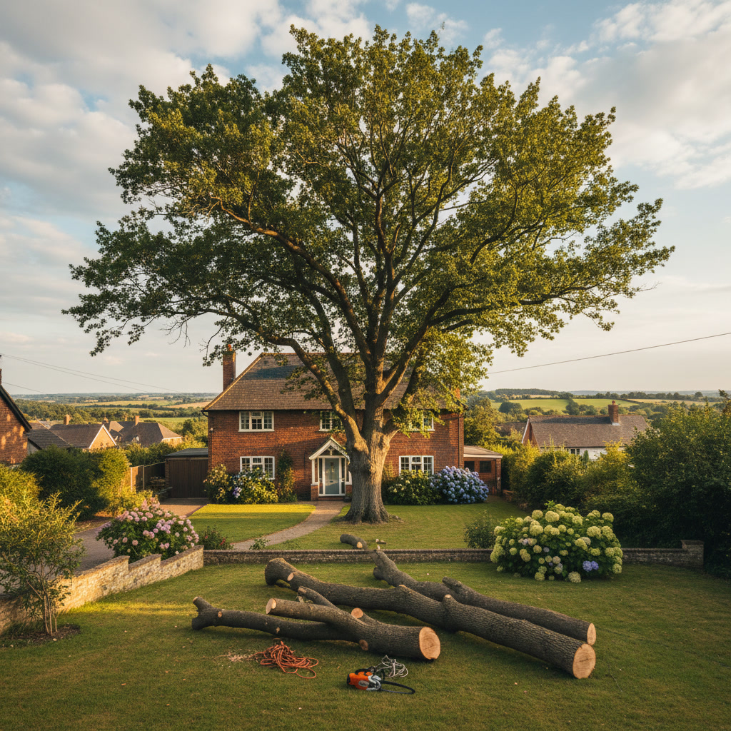 Healthy tree canopy after professional pruning showing improved structure and clearance from property